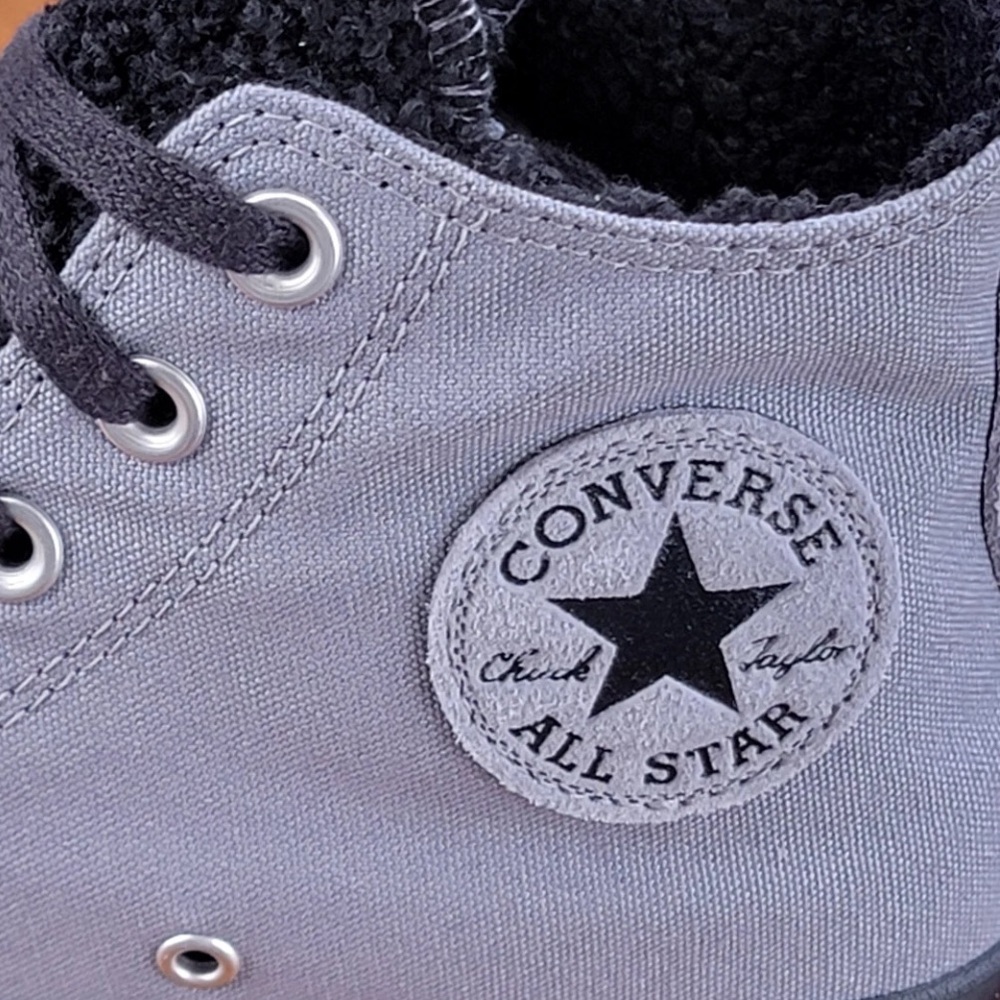 Converse Women's CTAS Lugged Hi Canvas Sherpa 573066C Mason Gray/Black - Picture 12 of 15
